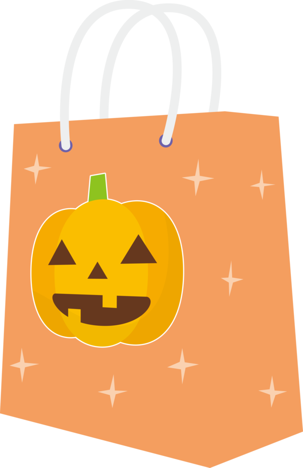 Transparent Halloween Shopping bag Handbag Yellow for Halloween Sale Tags for Halloween