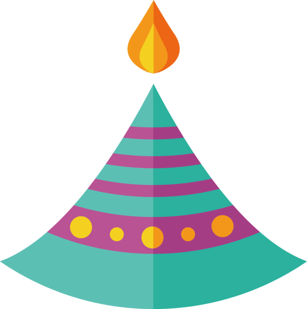 Transparent Diwali Christmas ornament Triangle Christmas tree for Diya for Diwali