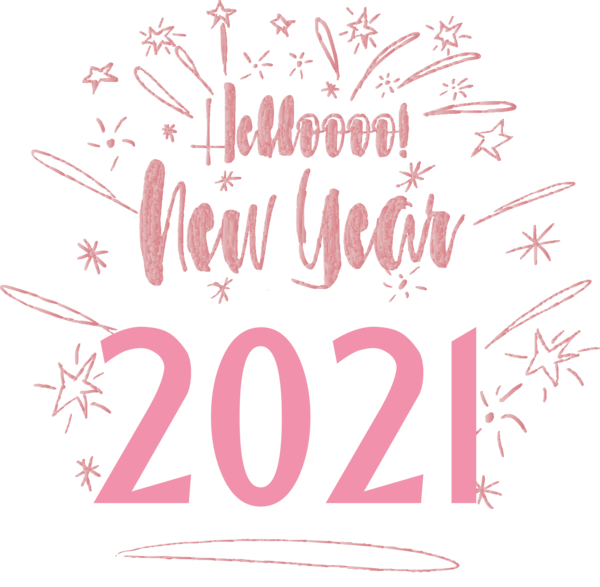 Transparent New Year Logo Font Meter for Welcome 2021 for New Year