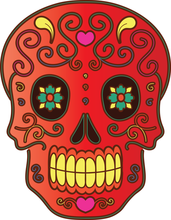 Transparent Day of the Dead Day of the Dead Skull art Human skull for Calavera for Day Of The Dead