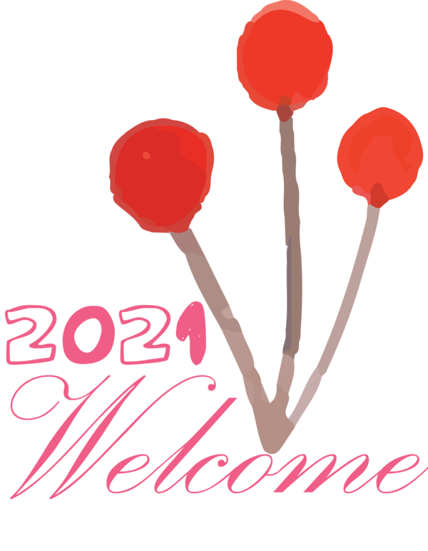 Transparent New Year Valentine's Day Design Eloquence for Welcome 2021 for New Year