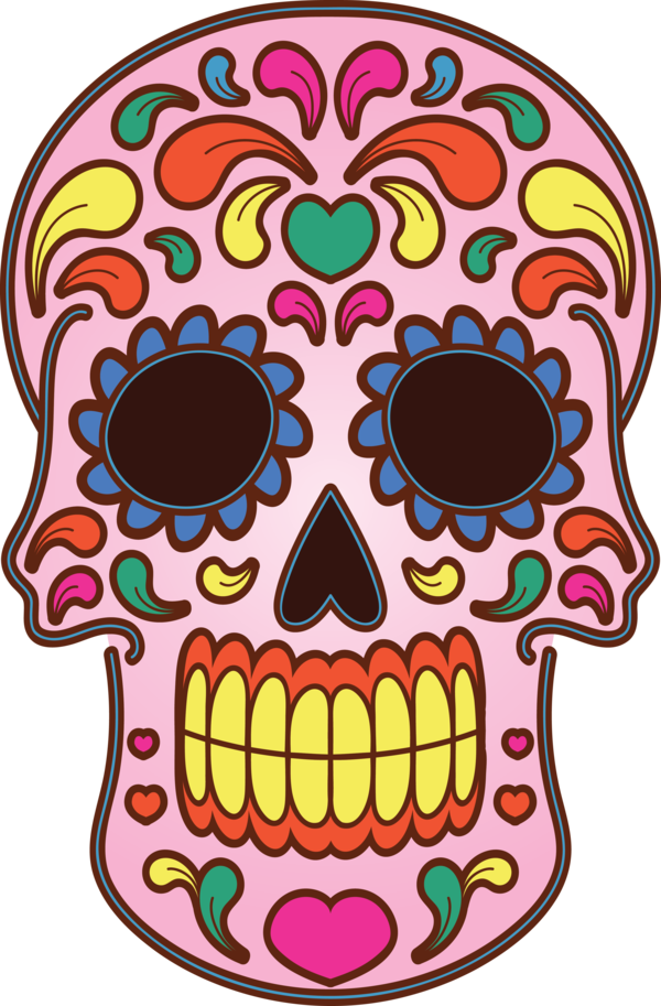 Transparent Day of the Dead Day of the Dead Drawing Skull art for Calavera for Day Of The Dead