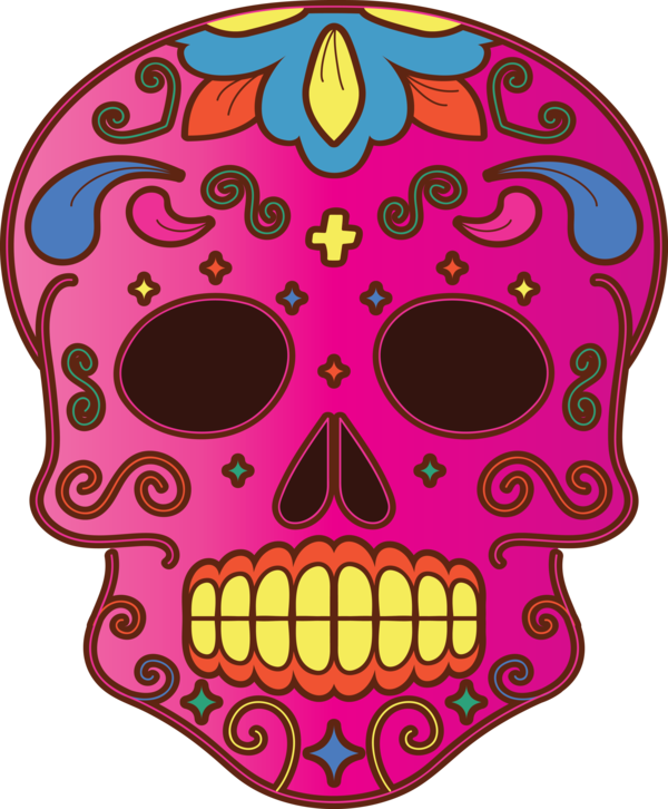 Transparent Day of the Dead Meter Pattern for Calavera for Day Of The Dead