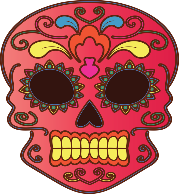 Transparent Day of the Dead Day of the Dead Skull art Calavera for Calavera for Day Of The Dead
