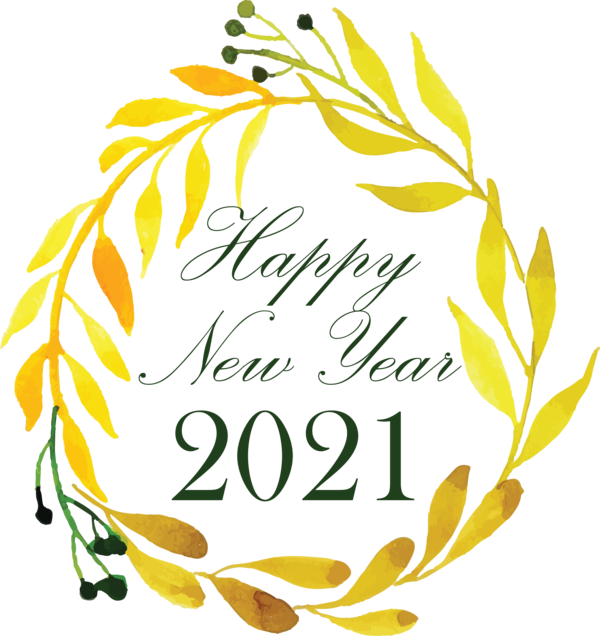 Transparent New Year Floral design St Hallett Meter for Welcome 2021 for New Year