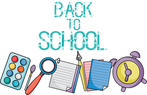 Transparent Back to School Design Text Cartoon for Welcome Back to School for Back To School