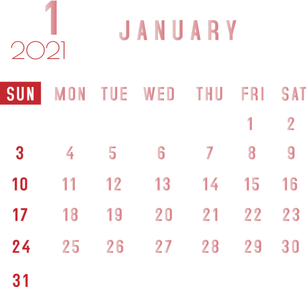Transparent New Year Font Calendar System Meter for Printable 2021 Calendar for New Year