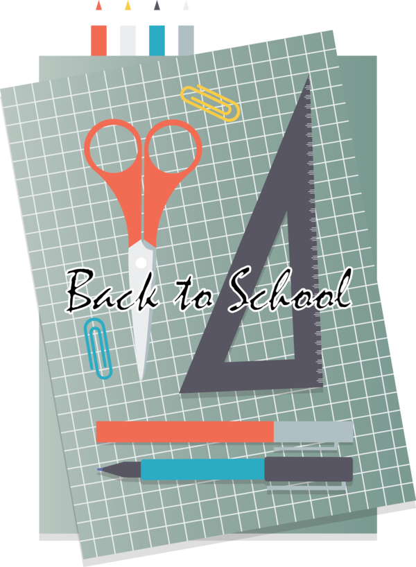 Transparent Back to School Paper Angle Line for Welcome Back to School for Back To School