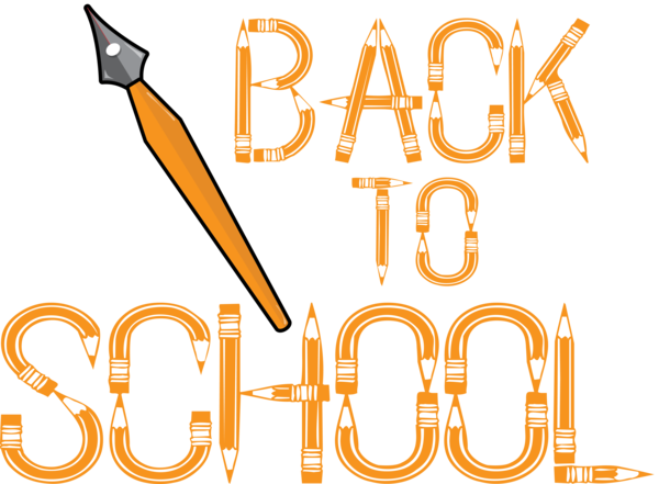 Transparent Back to School Logo Cosmic Yellow for Welcome Back to School for Back To School