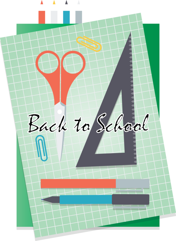 Transparent Back to School Paper Angle Line for Welcome Back to School for Back To School