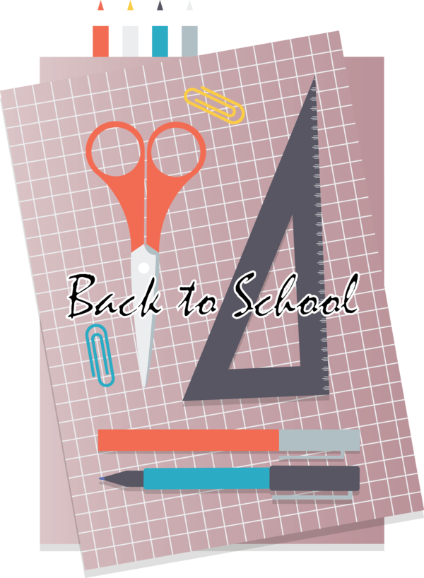 Transparent Back to School Paper Line Angle for Welcome Back to School for Back To School