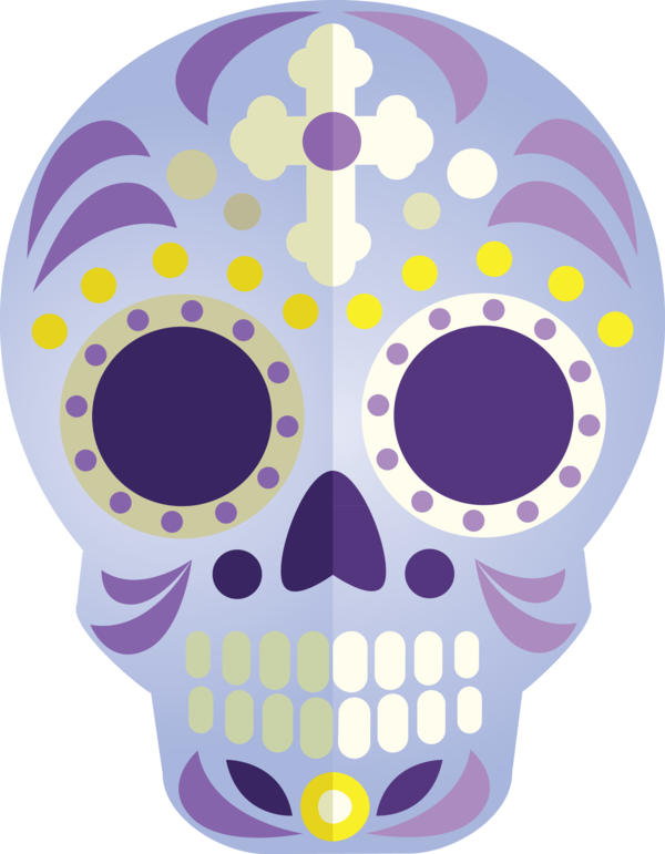 Transparent Day of the Dead Calavera Day of the Dead Skull and crossbones for Calavera for Day Of The Dead