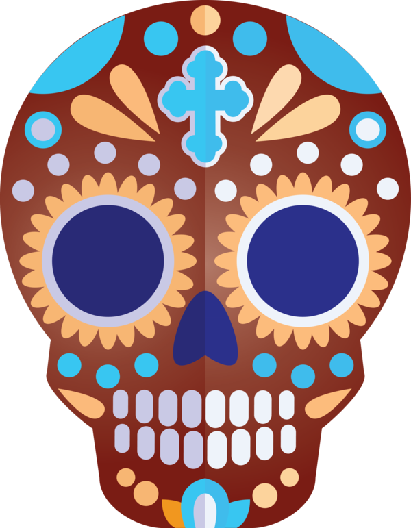 Transparent Day of the Dead Day of the Dead Skull art Drawing for Calavera for Day Of The Dead