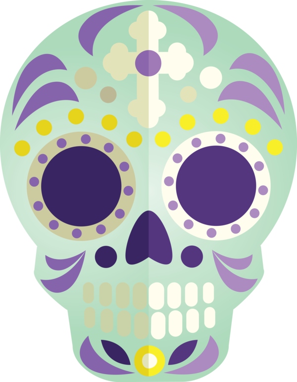 Transparent Day of the Dead Calavera Calaveras Skull Skull and crossbones for Calavera for Day Of The Dead