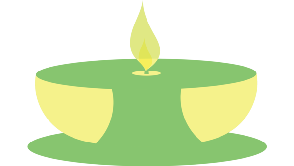 Transparent Diwali Leaf Green M-tree for Diya for Diwali