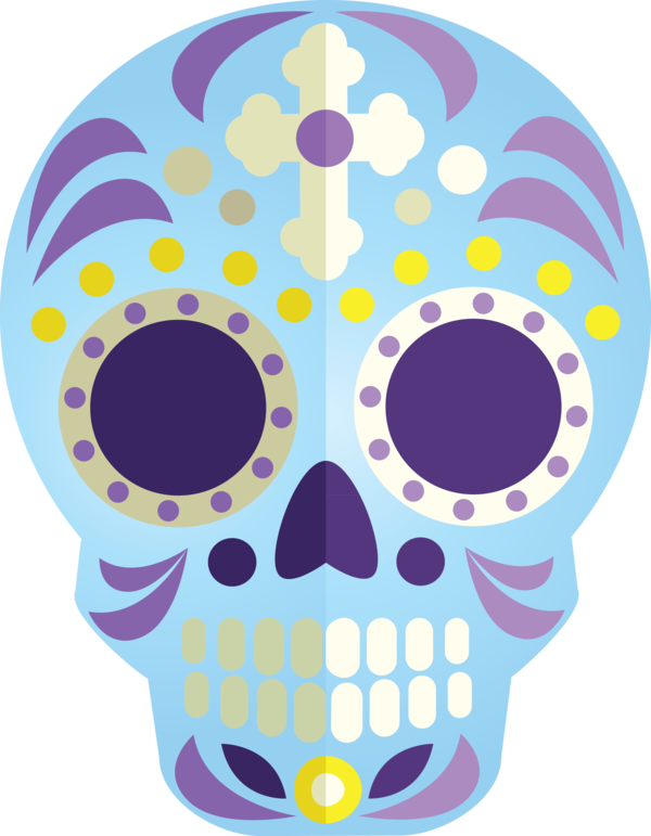 Transparent Day of the Dead Skull art Calavera Skull and crossbones for Calavera for Day Of The Dead