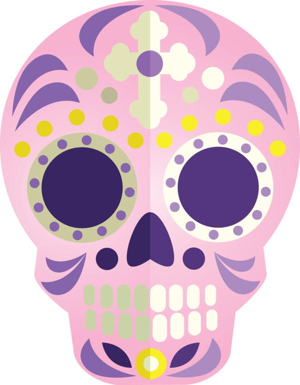 Transparent Day of the Dead Skeleton Calavera Human skull for Calavera for Day Of The Dead