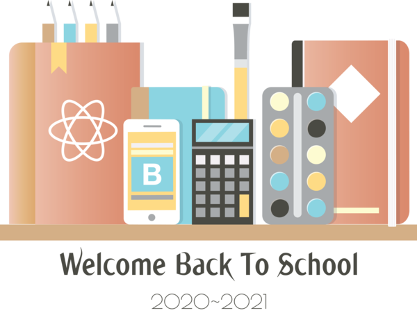 Transparent Back to School Logo Watercolor painting School for Welcome Back to School for Back To School