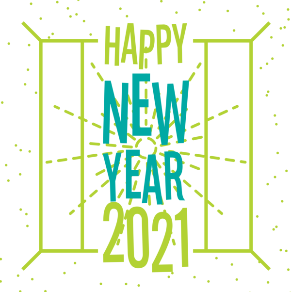 Transparent New Year Logo Line Angle for Happy New Year 2021 for New Year