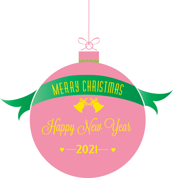 Transparent New Year Christmas ornament Logo label.m for Happy New Year 2021 for New Year