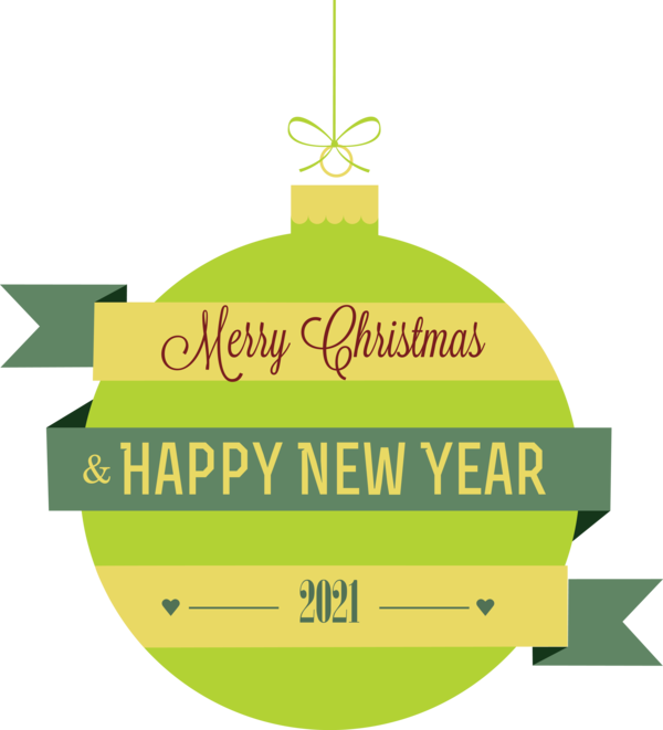 Transparent New Year Logo Font Green for Happy New Year 2021 for New Year