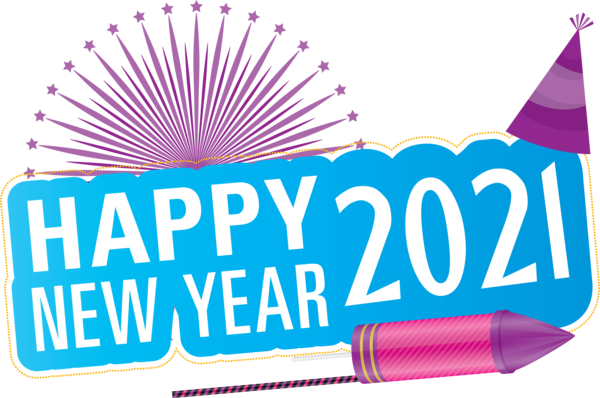 Transparent New Year Logo New Year's resolution Font for Happy New Year 2021 for New Year
