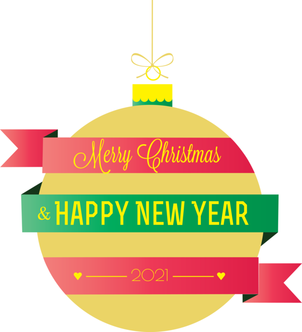 Transparent New Year Christmas ornament Logo Christmas Day for Happy New Year 2021 for New Year