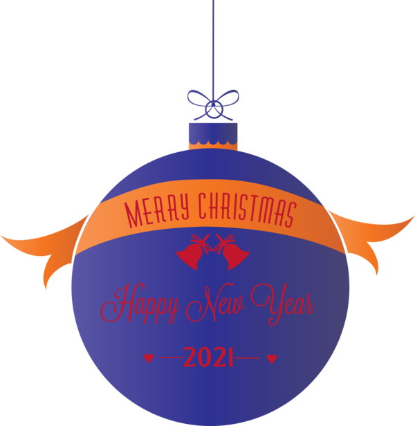 Transparent New Year Christmas ornament Logo label.m for Happy New Year 2021 for New Year