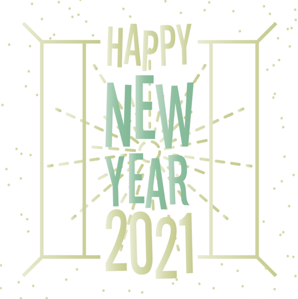 Transparent New Year Logo Font Angle for Happy New Year 2021 for New Year