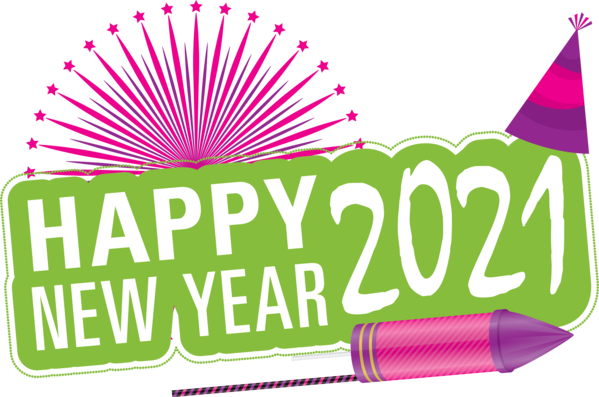 Transparent New Year Logo New Year's resolution Font for Happy New Year 2021 for New Year