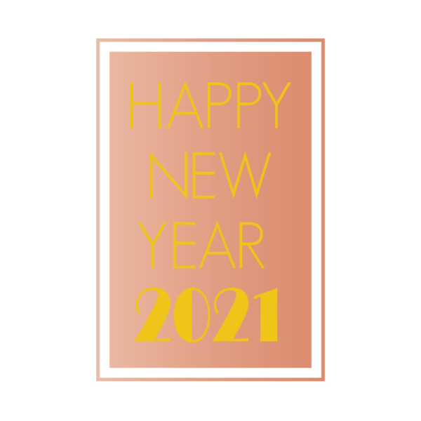 Transparent New Year Logo Greeting card Font for Happy New Year 2021 for New Year