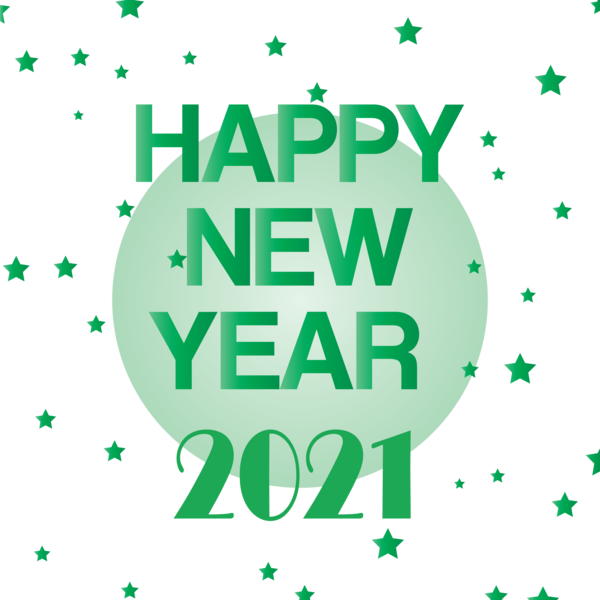 Transparent New Year Leaf Logo Green for Happy New Year 2021 for New Year