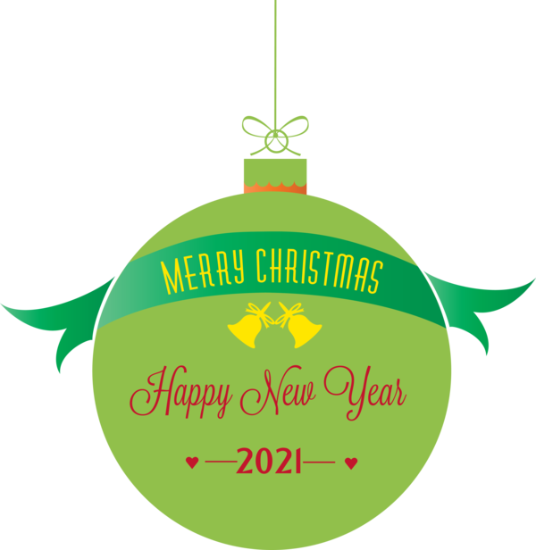 Transparent New Year Logo Christmas ornament Christmas tree for Happy New Year 2021 for New Year