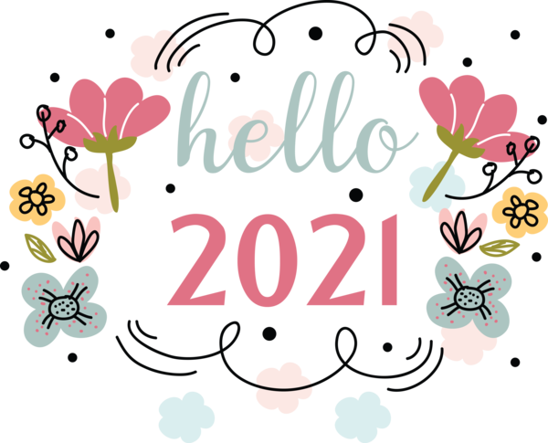 Transparent New Year Text Fan art BTS for Welcome 2021 for New Year