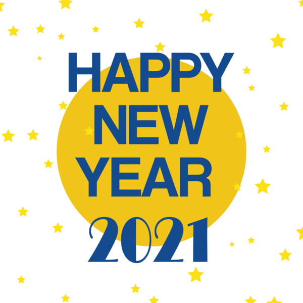 Transparent New Year Logo Happiness Yellow for Happy New Year 2021 for New Year