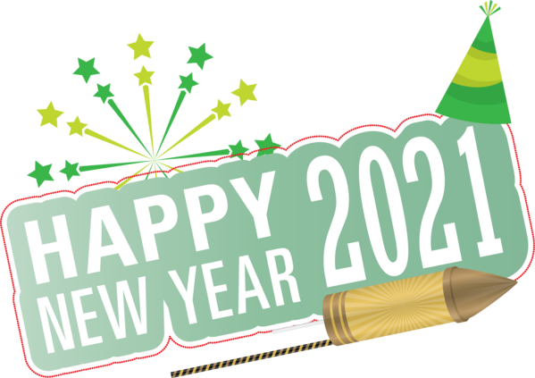 Transparent New Year Logo Green New Year's resolution for Happy New Year 2021 for New Year
