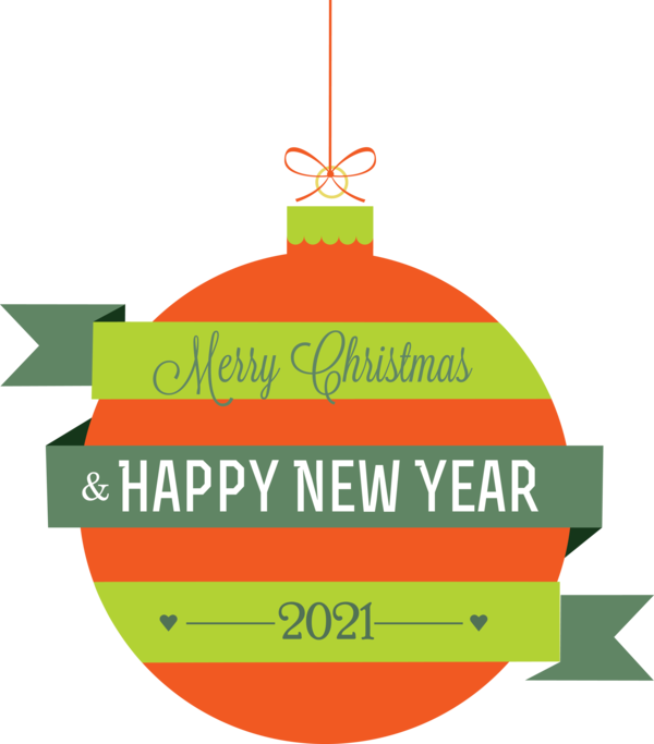 Transparent New Year Christmas ornament Logo Christmas tree for Happy New Year 2021 for New Year