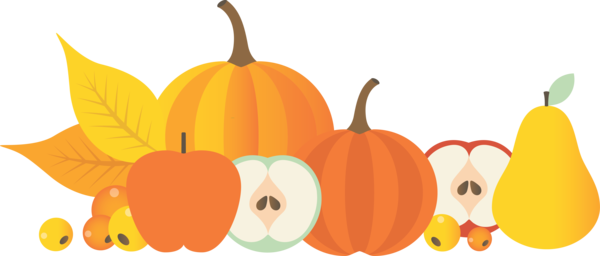 Transparent Thanksgiving Jack-o'-lantern Pumpkin Fruit for Thanksgiving Pumpkin for Thanksgiving
