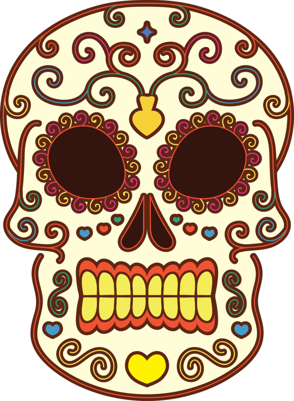 Transparent Day of the Dead Skull art Visual arts Day of the Dead for Calavera for Day Of The Dead