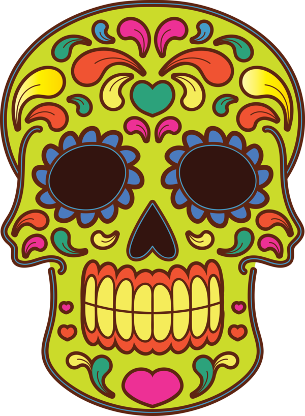 Transparent Day of the Dead Flower Design Visual arts for Calavera for Day Of The Dead
