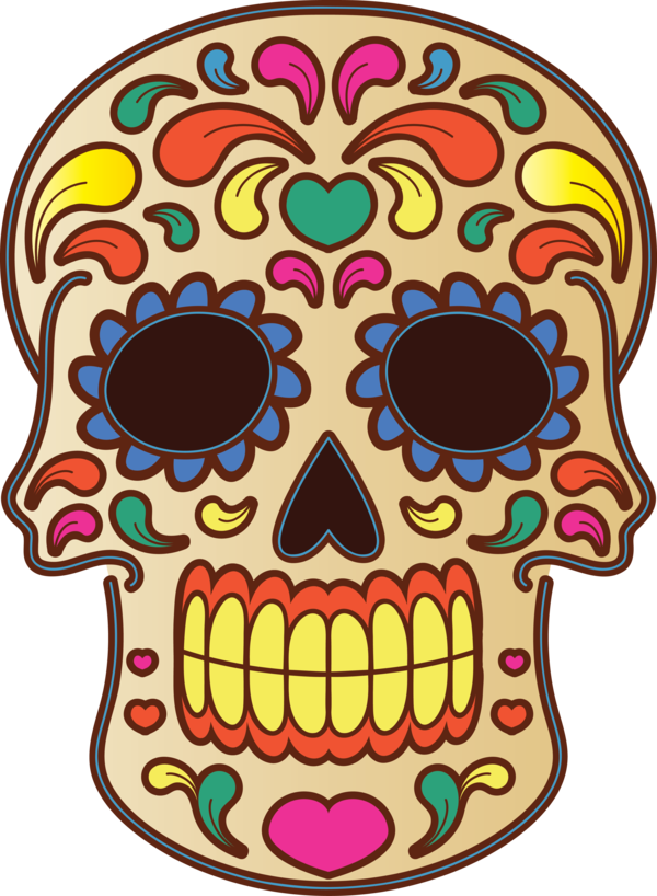 Transparent Day of the Dead Design Flower Visual arts for Calavera for Day Of The Dead