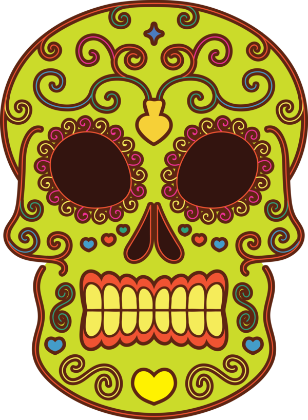 Transparent Day of the Dead Skull art Visual arts Day of the Dead for Calavera for Day Of The Dead