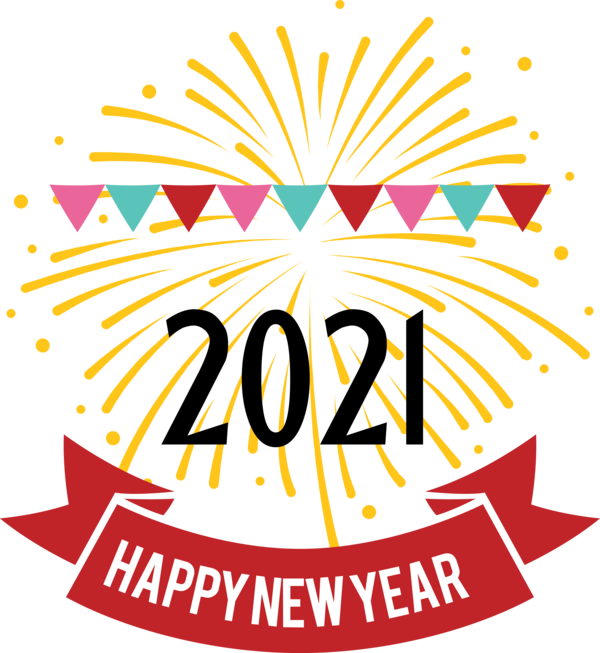 Transparent New Year SV Siveo '60 Design Sticker for Happy New Year 2021 for New Year
