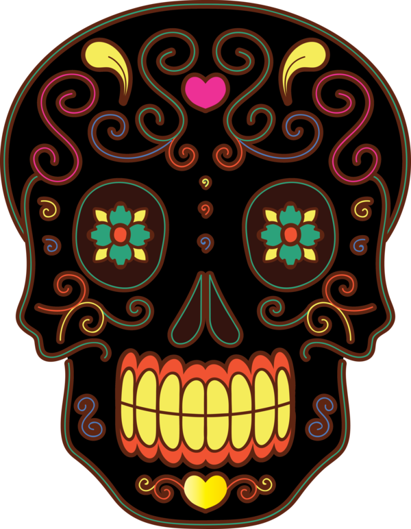 Transparent Day of the Dead Pattern Font for Calavera for Day Of The Dead