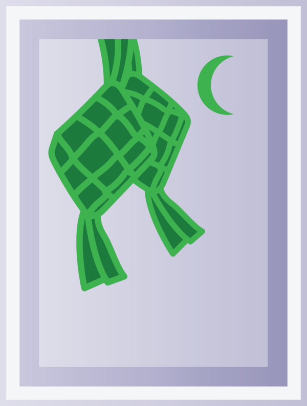 Transparent Eid al Fitr Turtles Paper Pattern for Ketupat for Eid Al Fitr