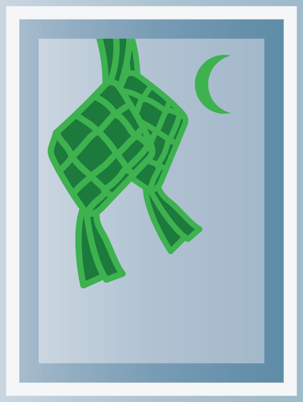 Transparent Eid al Fitr Sea turtles Text Design for Ketupat for Eid Al Fitr