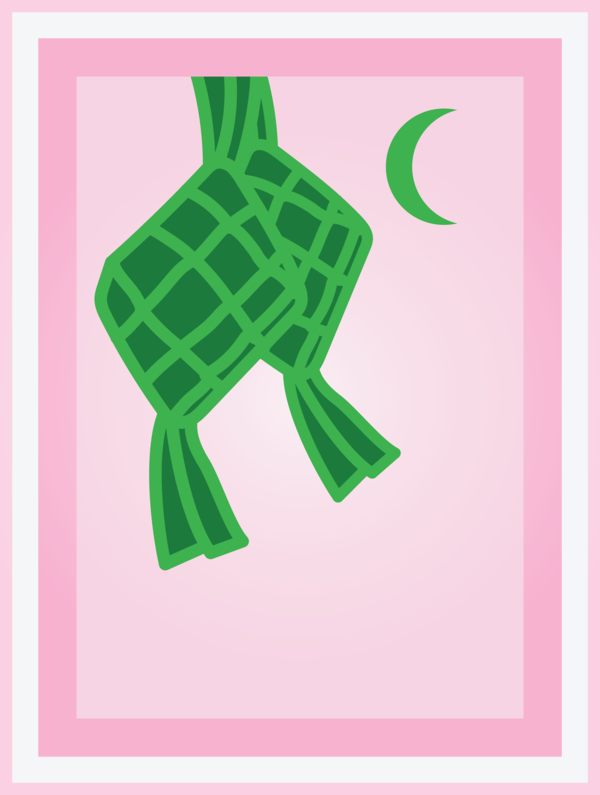 Transparent Eid al Fitr Turtles Amphibians Pattern for Ketupat for Eid Al Fitr