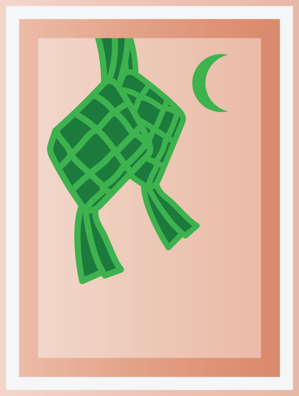 Transparent Eid al Fitr Tree frog Tortoise M Cartoon for Ketupat for Eid Al Fitr