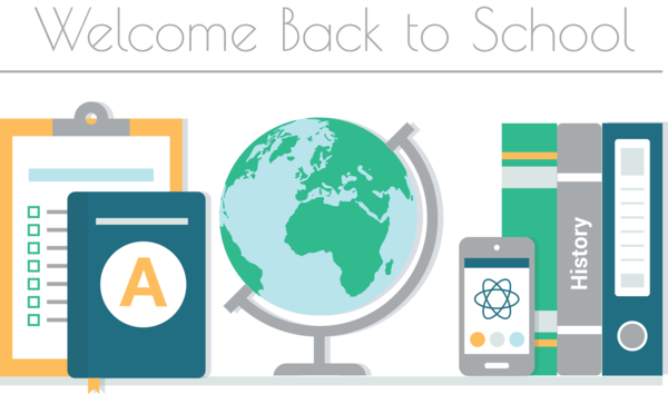 Transparent Back to School Design Flat design Poster for Welcome Back to School for Back To School