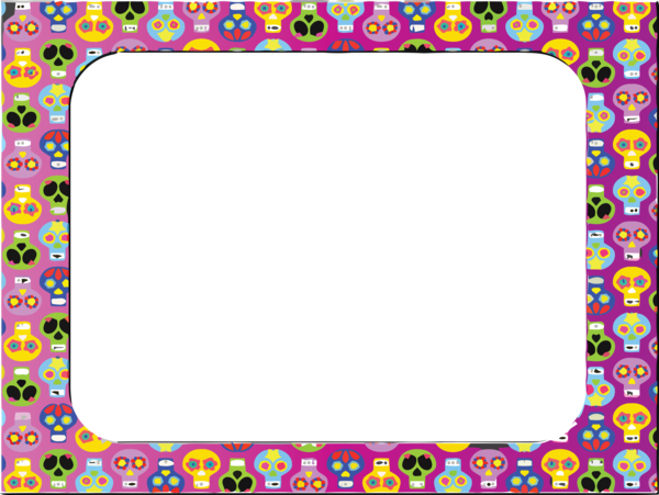 Transparent Halloween Picture frame Day of the Dead Text for Halloween Frame for Halloween